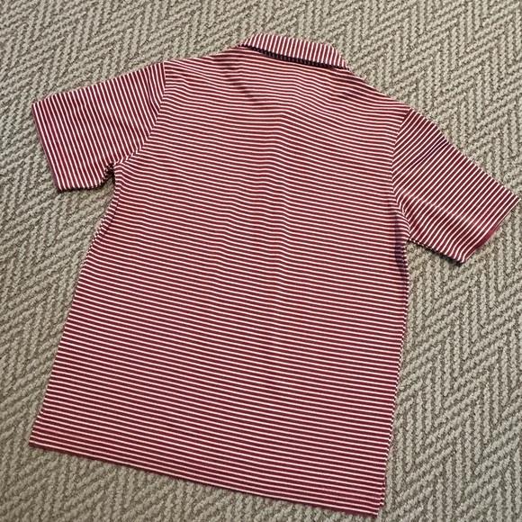 johnnie-O Hangin Out Classic Red and White Striped Polo Boys 14 - Picture 4 of 4